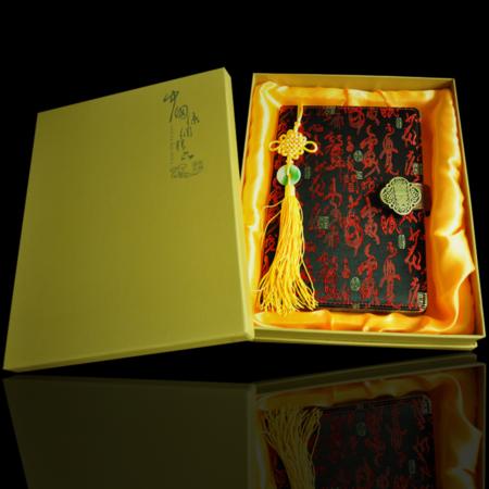 仿真丝 丝绸平装笔记本淘礼巴巴