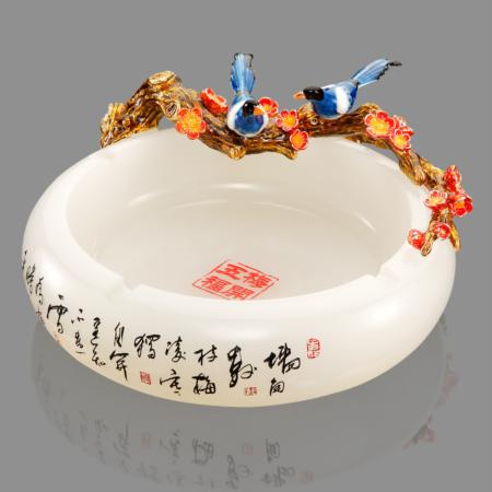 梅开五福圆形烟缸（中）淘礼巴巴