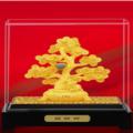 金镶玉招财树绒沙金摆件（大）