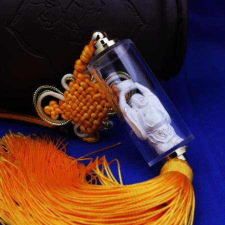 高档纯银元宝佛汽车挂件汽车摆件淘礼巴巴