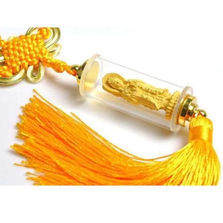 绒沙金三面观音汽车挂件绒沙金摆件淘礼巴巴