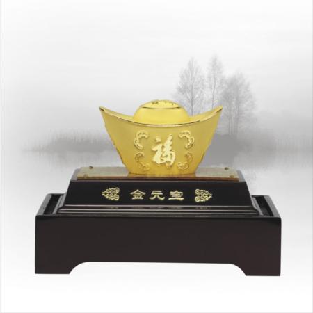 金元宝绒沙金摆件淘礼巴巴