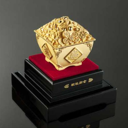 颗粒归仓绒沙金摆件淘礼巴巴