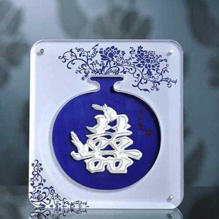 双喜临门绒沙金摆件淘礼巴巴