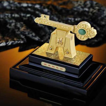 金钥匙绒沙金摆件淘礼巴巴