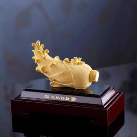 生机勃勃 绒沙金摆件淘礼巴巴