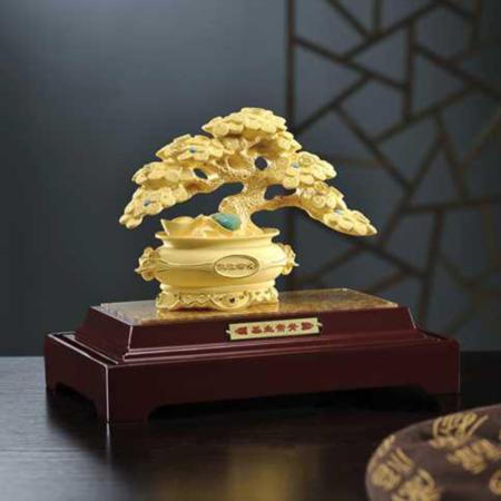 基业常青绒沙金摆件淘礼巴巴