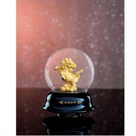 旺福麒麟绒沙金摆件淘礼巴巴