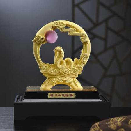 抬头见喜绒沙金摆件淘礼巴巴