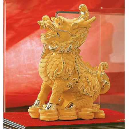 旺财貔貅绒沙金摆件淘礼巴巴