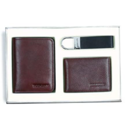 托斯卡尼/TOSKANY  植油皮三件套装长夹钱包钥匙扣淘礼巴巴