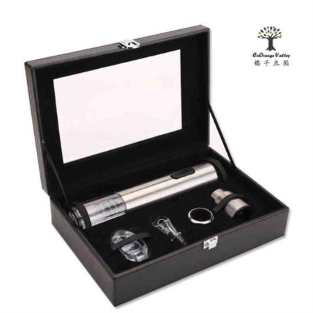 电动红酒开瓶器 智能葡萄酒开瓶器酒具套装 红酒起子 5件套淘礼巴巴