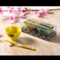 手绘陶瓷碗+竹筷