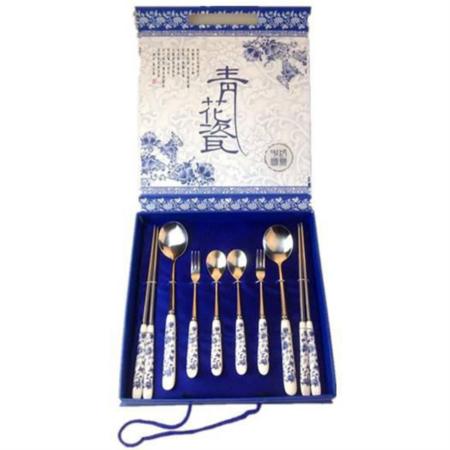 新款青花瓷8件组淘礼巴巴