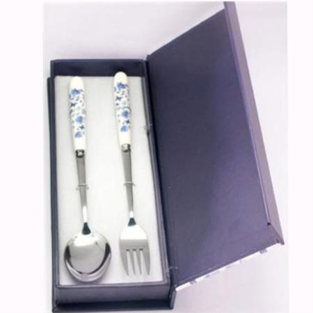 青花瓷叉勺二件组淘礼巴巴