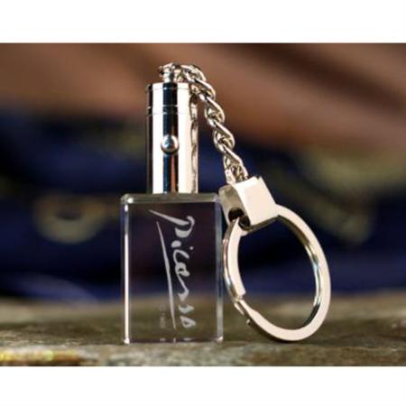 毕加索水晶带灯钥匙扣淘礼巴巴