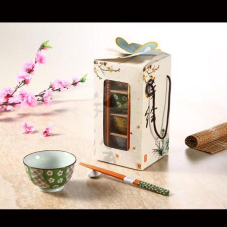 手绘碗筷套装淘礼巴巴