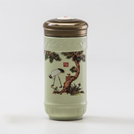 松鹤呈祥养生杯2014新品淘礼巴巴