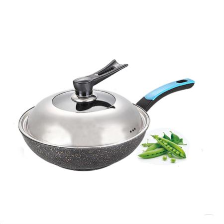 晶彩系列麦饭石不粘炒锅淘礼巴巴