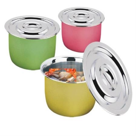 不锈钢厨房礼品炫彩生活套装盆 A淘礼巴巴