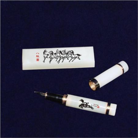 玉石精品新款钢笔镇尺套装淘礼巴巴