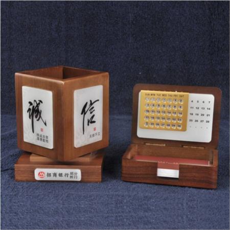 玉石精品笔筒+名片盒套装淘礼巴巴