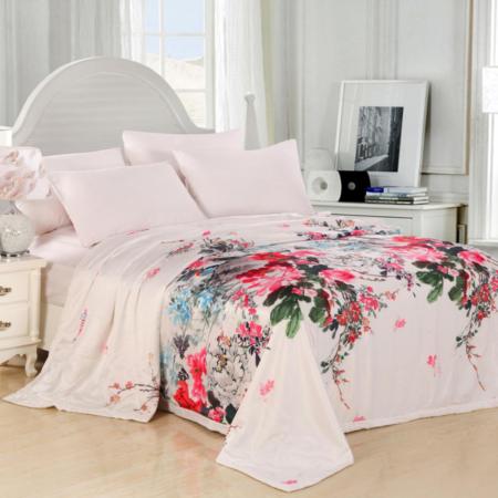 蚕丝 木棉填充真蚕丝被手绘彩纹淘礼巴巴