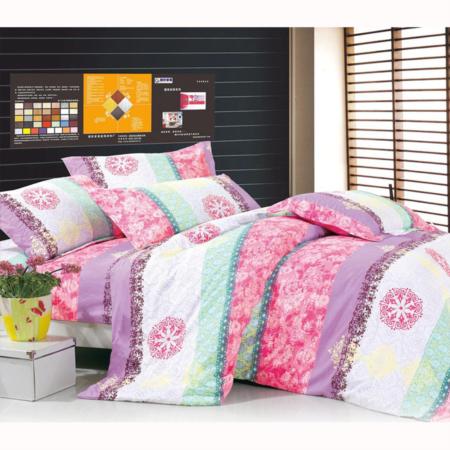 棉和冰丝绒混纺高端暖色时韵贵妃绒-狂想恋曲-双人床四件套淘礼巴巴