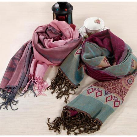 女士羊绒竹围巾冬天必备淘礼巴巴