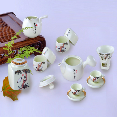 松鹤呈祥雅韵养生茶组淘礼巴巴