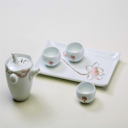 手绘和谐之道三人行养生茶组淘礼巴巴