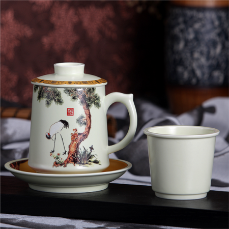 松鹤呈祥至尊四件杯淘礼巴巴