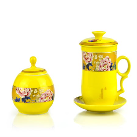 富贵天香休闲养生套装(黄)淘礼巴巴