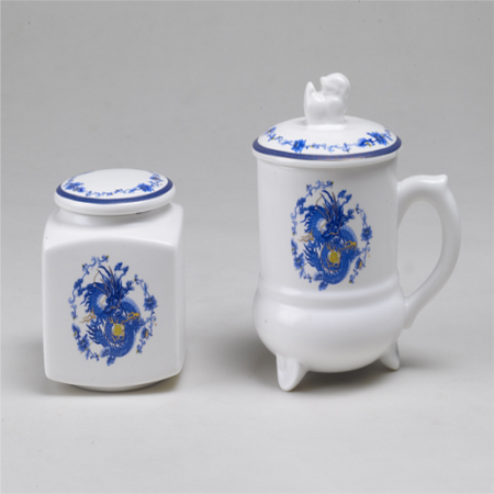 极品羊脂玉瓷祥龙献瑞方圆套装淘礼巴巴