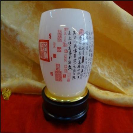 琉璃白玉系列兰亭序笔筒 BF002淘礼巴巴