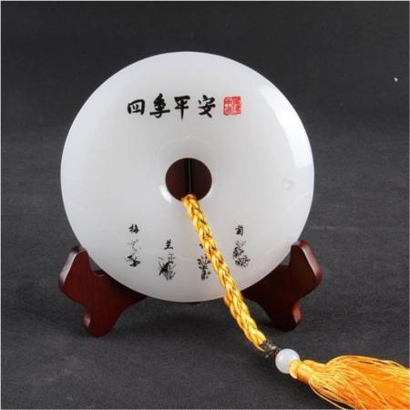 琉璃白玉系列平安扣BF007淘礼巴巴