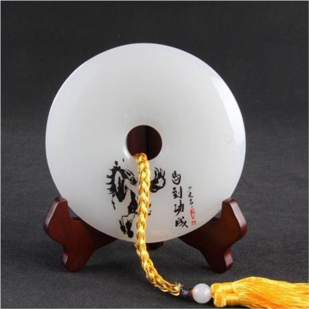 琉璃白玉系列平安扣BF007淘礼巴巴