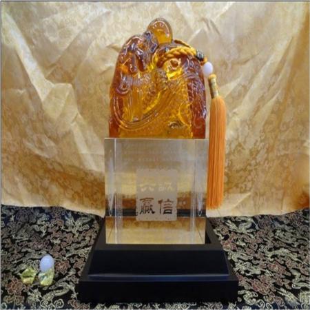 琉璃白玉系列双龙印BF0019淘礼巴巴