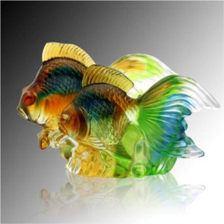 琉璃白玉系列双鱼笔筒淘礼巴巴