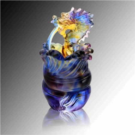 琉璃白玉系列龙笔筒淘礼巴巴