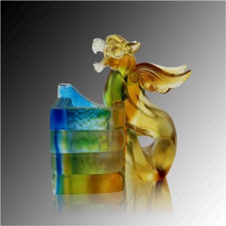 琉璃白玉系列飞虎笔筒淘礼巴巴