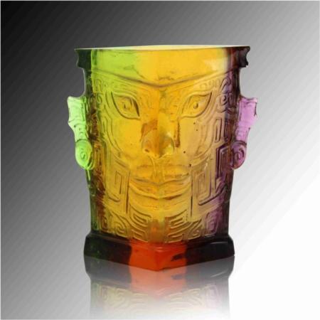 琉璃白玉系列抽象笔筒淘礼巴巴