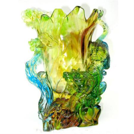 硫璃花瓶系列虎啸花瓶淘礼巴巴