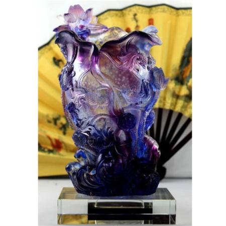 硫璃花瓶系列金玉连连花瓶淘礼巴巴