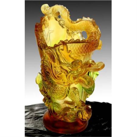 硫璃花瓶系列龙花瓶淘礼巴巴