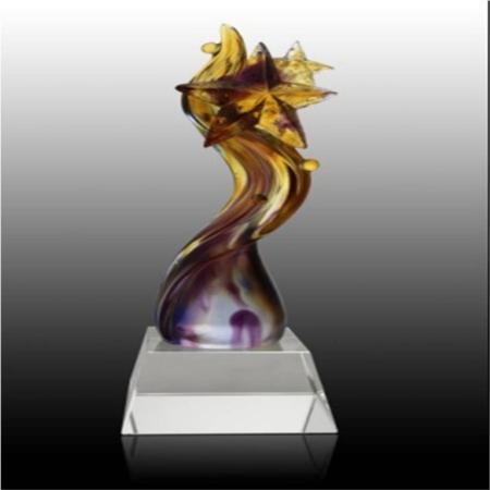 古法琉璃奖杯五星奖杯（小）淘礼巴巴