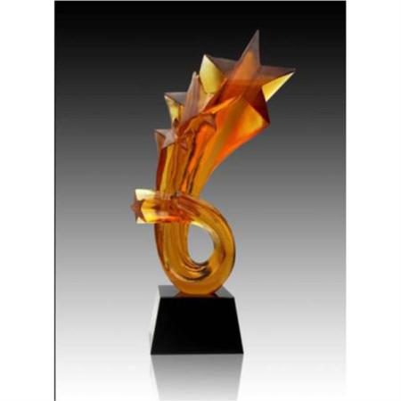 古法琉璃奖杯新款五星奖杯淘礼巴巴