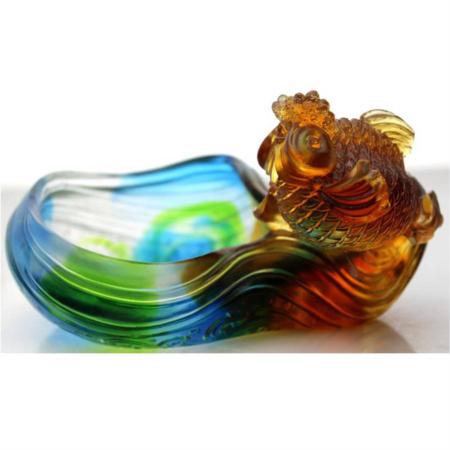 琉璃聚宝盆系列鱼果碟淘礼巴巴