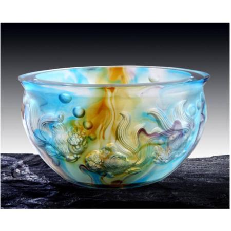 琉璃聚宝盆系列平顶大鱼缸淘礼巴巴