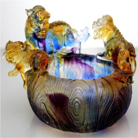 琉璃聚宝盆系列金色年华平顶淘礼巴巴